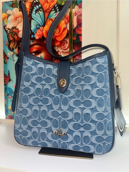 Coach Handbags - NWOT Coach DENIM Signature Turnlock Crossbody Bag - Authenticated by Poshmark